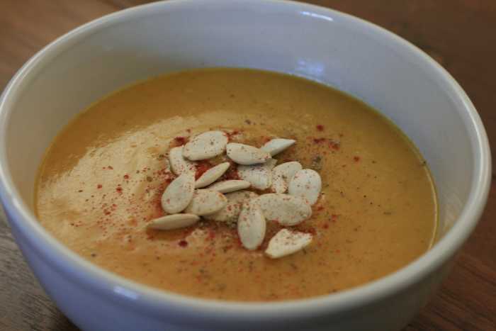Savory cream of pumpkin soup