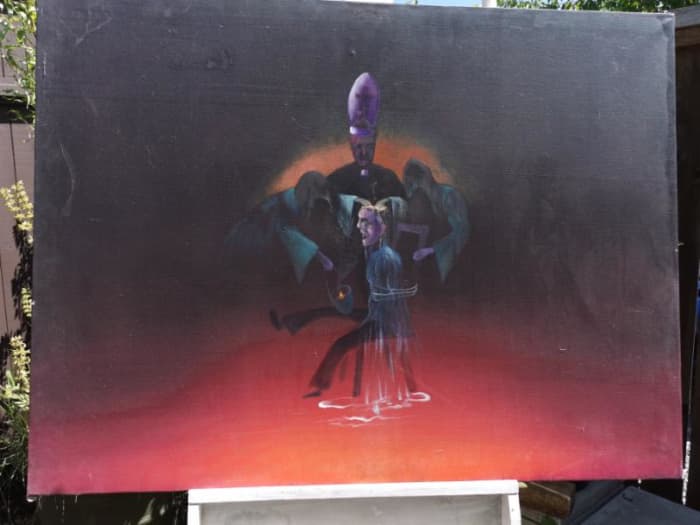 The last in the "masterpiece series" of original oil paintings by Bill Alexander (unfinished and unsigned)