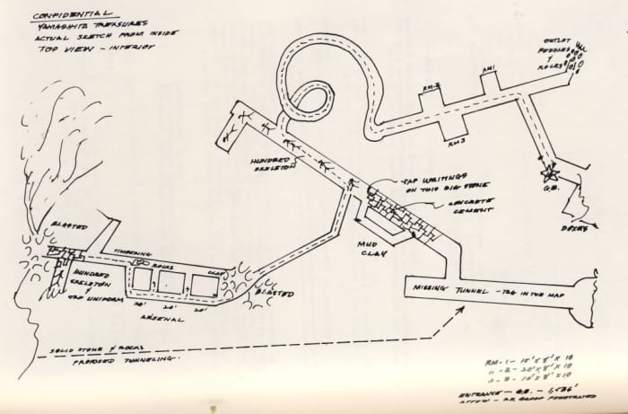 In 1971, Rogelio Roxas, a locksmith, came across a map drawn by a Japanese soldier who was killed during the war. The map showed a tunnel complex hidden behind a hospital in the mountain resort of Baguio.