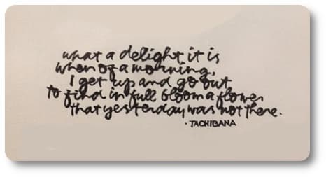 Classical Japanese poem by Tachibana Akemi, translated by Geoffrey Bownas and Anthony Thwaite, and interpreted in a print by Artist Wesley Yamaka