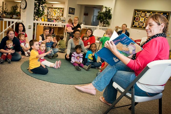 Children's library storytimes promote literacy and readiness for learning in a fun and engaging environment.