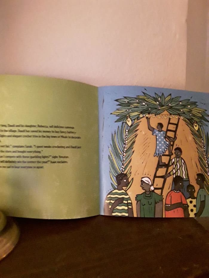 Daudi and his family have special lights for their sukkah