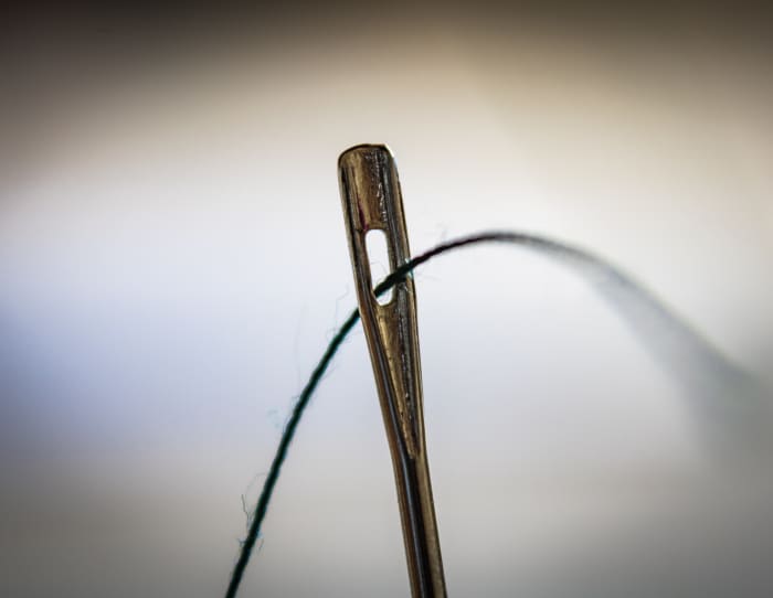 Jesus uses the "eye of a needle" as a metaphor to illustrate the hurdles that face the rich in the spiritual sphere.