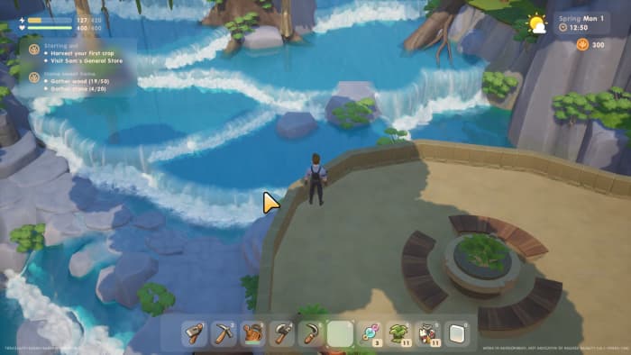 Coral Island offers players a surprisingly large and truly beautiful world. This screenshot, and all others, used with permission from Assorted Meeples.