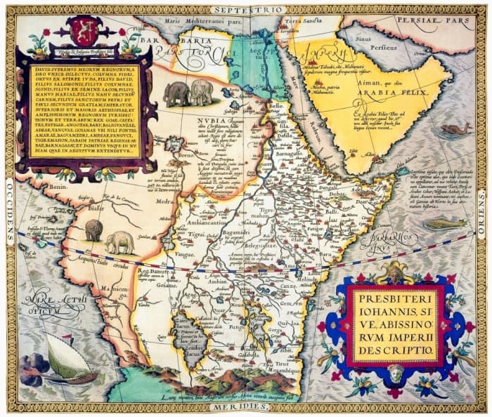 Prester John ruled over a vast eastern Christian kingdom. He describes his land as "three Indias" in which no crime existed, and peace ruled supreme.