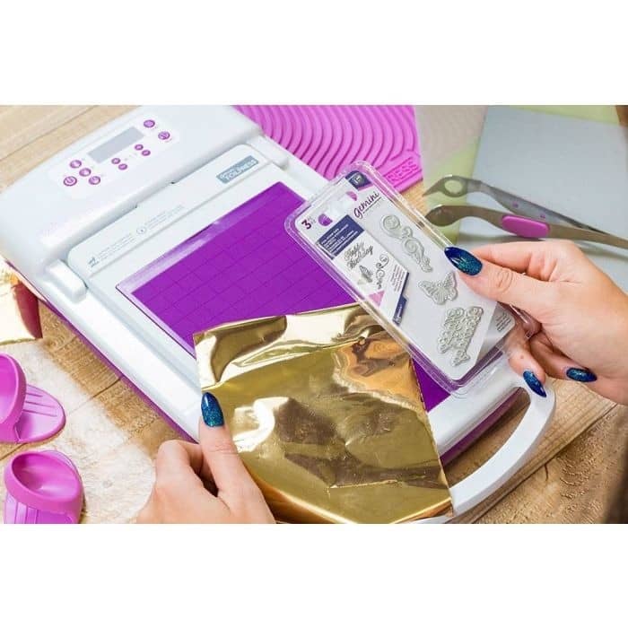 The Gemin Foil Press is made exclusively for the Gemini Junior with an extension plate for the full size Gemini