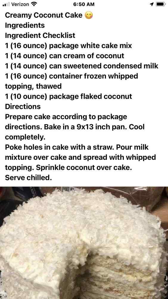 Decadent coconut poke cake with whipped topping