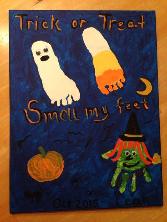 30+ Easy Diy Halloween Handprint And Footprint Crafts - Hubpages