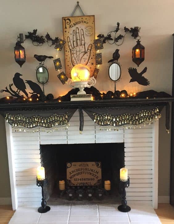 50+ Haunting Halloween Mantle Decor Ideas for a Spooky Yet Fun Vibe ...