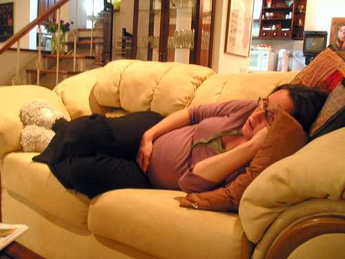 In late pregnancy you will feel the need to keep having a lie down