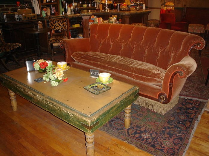 Look familiar? This is the couch in Central Perk on Friends! Bet you wouldn't mind if someone donated that to YOU!