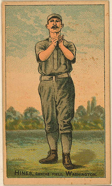 1887 Paul Hines baseball card from the Benjamin K. Edwards Collection in the Library of Congress.