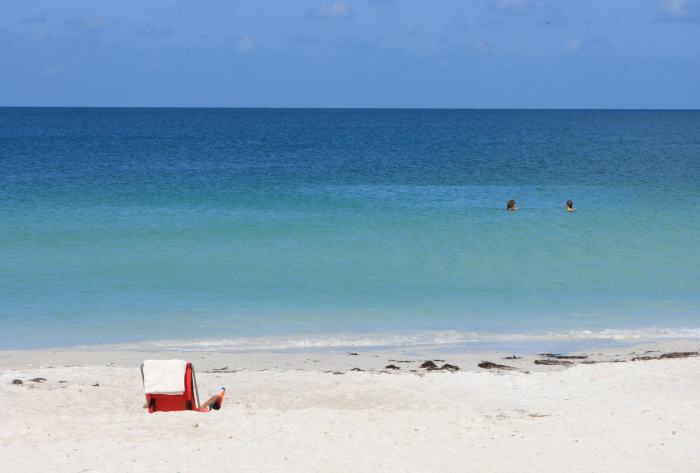 The lovely waters of the Gulf of Mexico as seen from Lido Beach.