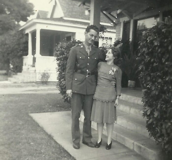Newlyweds, December 1942 - Two newly married pharmacists prior to Jack's deployment during WWII