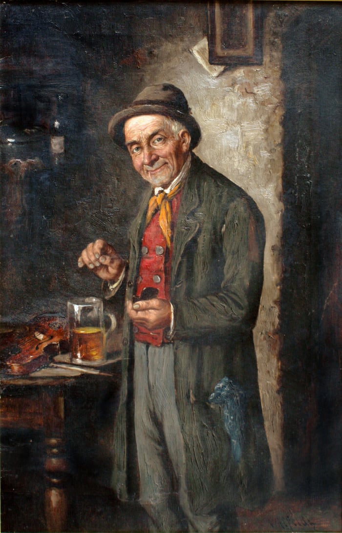 Irish folklore has been best preserved in rural areas - for example the Irish wake traditions of whiskey, snuff and music illustrated here.