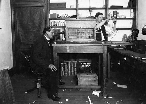 Harvey Wiley (left) conducted experiments to determine the safety of certain food additives. These experiments later led to the formation of the Food and Drug Administration (FDA).