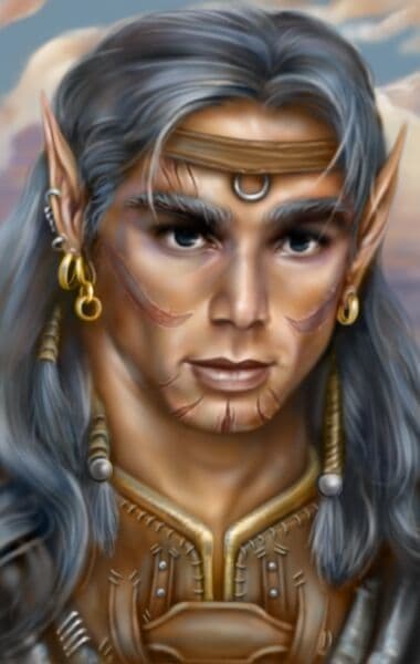I don't know who they thought they were fooling with this Haer'Dalis artwork from BGII. He's definitely far more of an elf than he is a tiefling. He also always died way too much on me.