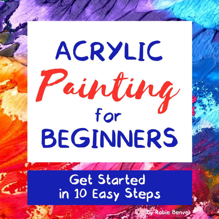 Acrylic painting for beginners: all you need to get started. Great info about art supplies and materials needed to start painting with acrylics for beginners. Tips on the best paint, brushes, canvas, and easel to buy.