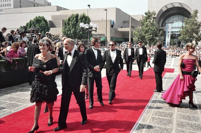 The red carpet scene from the 1988 Emmys. One of the most glamorous parts of being a celebrity, for sure.