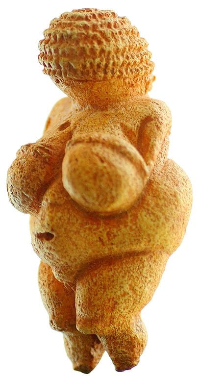 Venus von Willendorf, estimated to have been carved between 24,000 and 22,000 BCE, during the Upper Paleolithic.