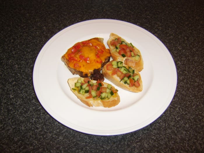 Cheese and pepper crusted pork chop with bruschetta is one of the recipes which can be found on this page