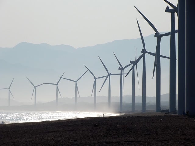 Pros and cons of wind energy: Turbine farm operating in Bangui, Africa. Wind energy has huge potential, although critics point out that fully harnessing that potential provides significant technical challenges that are yet to be overcome.
