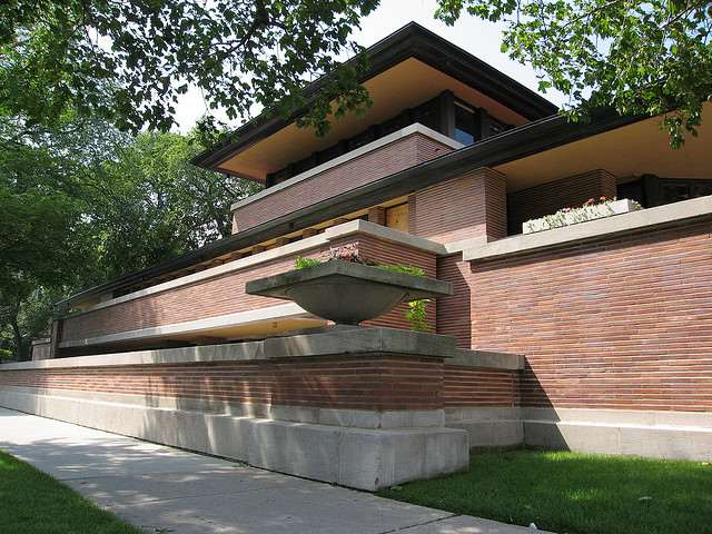 Frank Lloyd Wright's Robie House. This gorgeous example was completed in 1910 and still looks fresh.