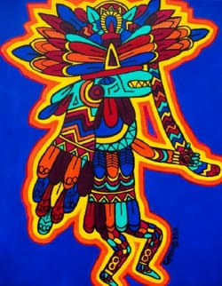 This is my rendition of Quetzalcoatl that I completed in 2011. I have since sold this painting, but I had started painting a series of the various gods in the Aztec pantheon.