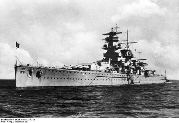 German pocket battleship Admiral Graf Spee. 1936.