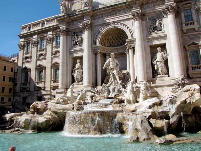 The beautiful Trevi Fountain in Rome