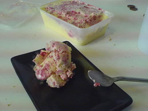 Delicious Homemade Raspberry Ripple Ice Cream