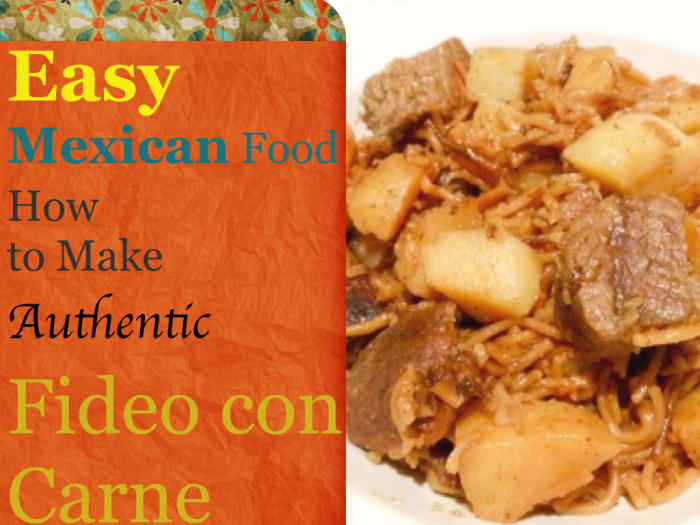 Fideo con carne y papas (vermicelli with beef and potatoes) is a family dish that tastes great and can feed 4–6 family members for under $10. Fideo is a common staple in most Hispanic households: It's versatile and economical.