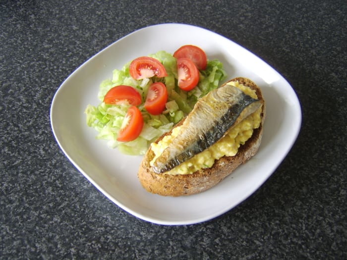 This pan fried mackerel fillet and scrambled eggs on toast is just one of the recipes you will find further down this page