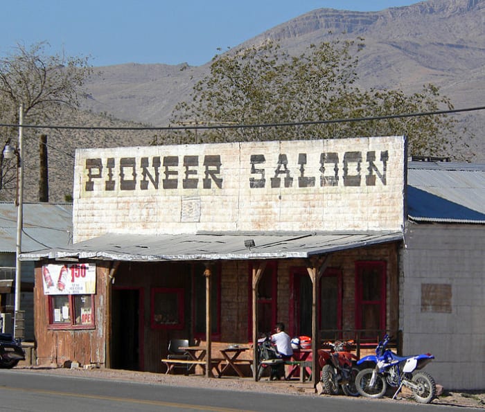 The Old Pioneer Saloon, built in 1913, still standing and still operating today.