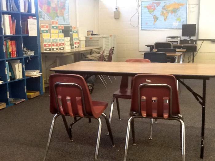 What does your physical classroom arrangement plan say about your teaching style? And can you spot the discipline problem in this photo?