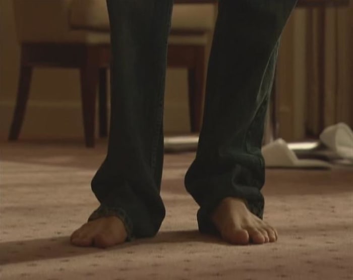 When the live action film first shows us L, the camera pays special attention to his bare feet.