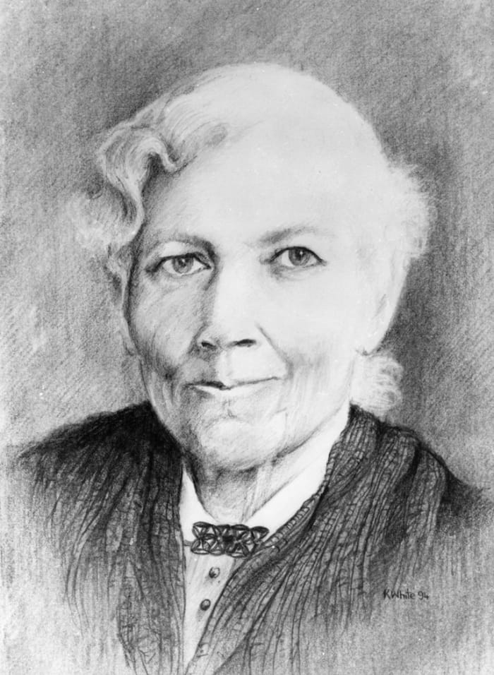 Pencil (graphite) drawing of Harriet Jacobs, based on famous photo of her that is owned by Harvard University. Drawing by artist Keith White of West Side Gallery and Studios.