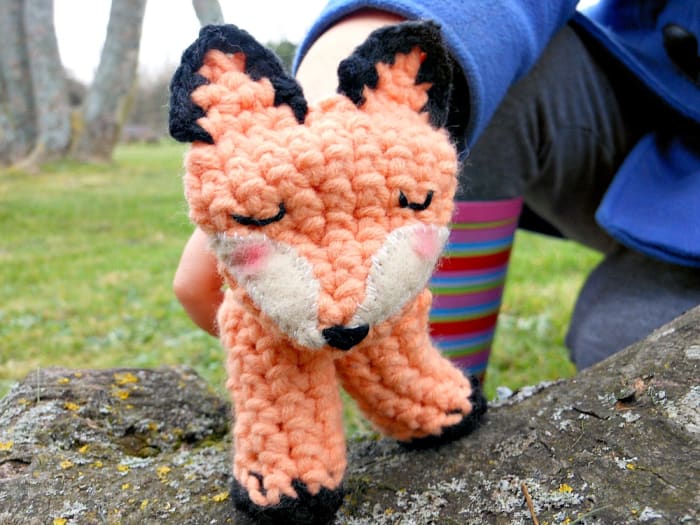 Crocheted Fox Finger Puppet Free Pattern Crafts
