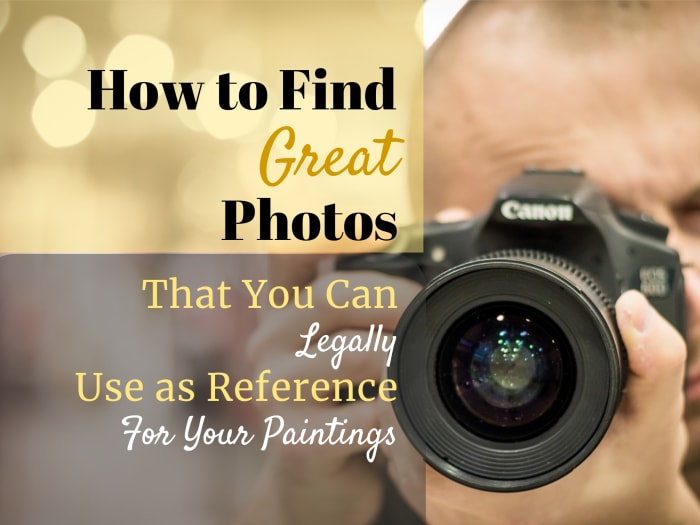 Make sure that you paint from royalty-free photos, look for photos with a license that allows derivative work and commercial use of the work, if you plan to sell your painting.