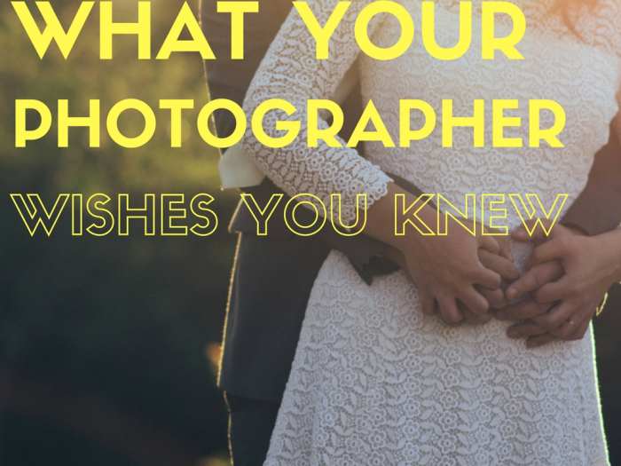 These 20 insights come from a real wedding photographer and are based on experience.
