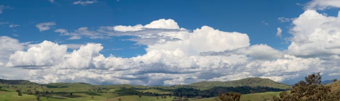 Cumulus clouds over Swifts Creek, Australia. A truly beautiful image.