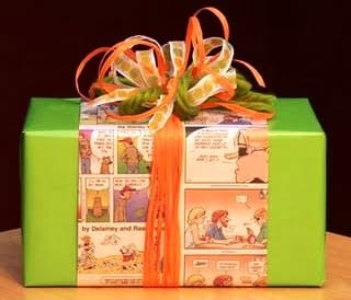 For quick creative ideas for gift wrapping, you could quickly wrap a piece of the recipient's favorite comic book around the present. This is great for nearly any comic book character enthusiast!