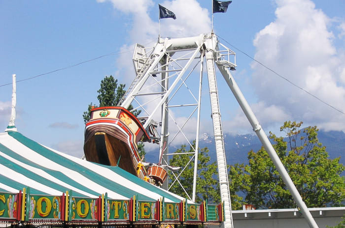 This is the Pirate ride at the Playland amusement park. Playland is always part of the fair at the PNE.