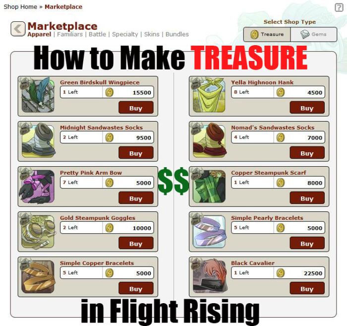 Want to know how to make treasure in "Flight Rising"? Then look no further!