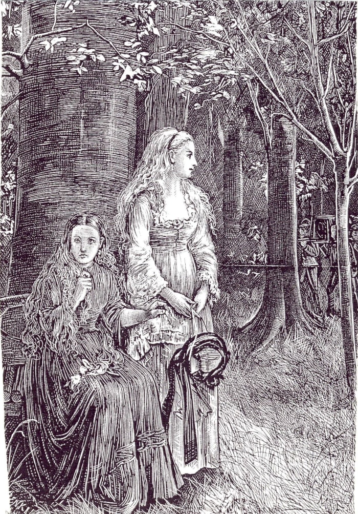 Illustration by Michael Fitzgerald of Carmilla and Laura - from the original publication of the novella.