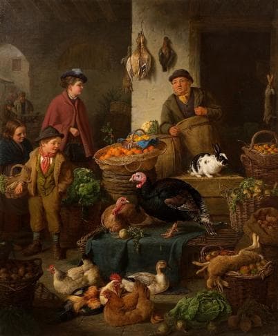 The Market Stall, Henry Charles Bryant, 20th Century