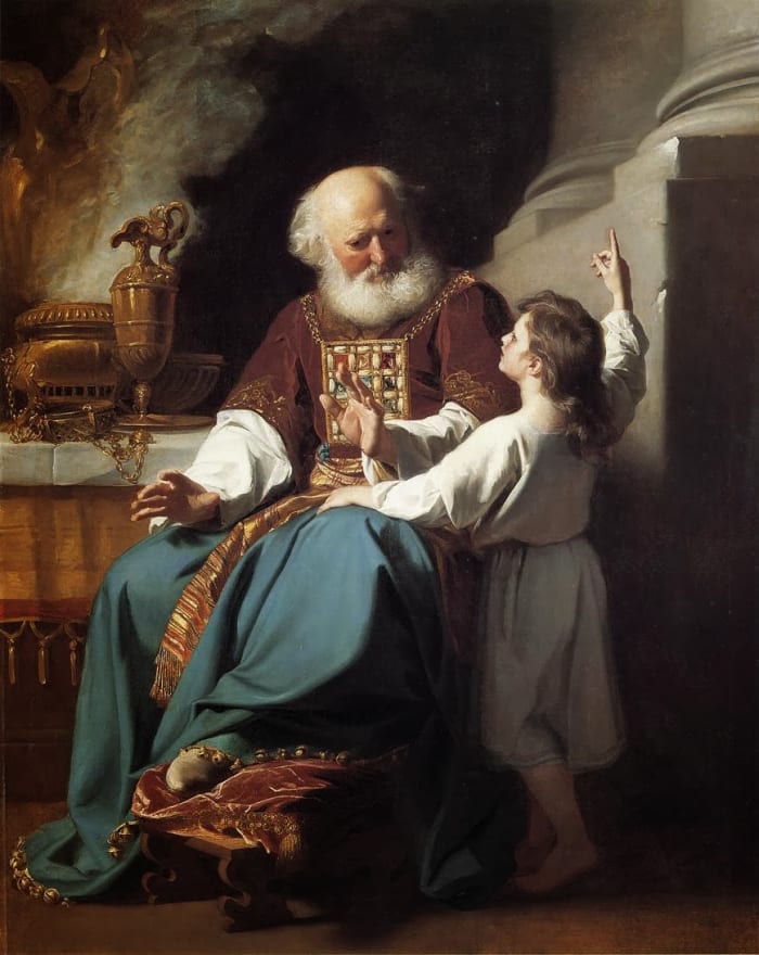 1780 Painting of Samuel Reading to Eli the Judgments of God Upon Eli’s House