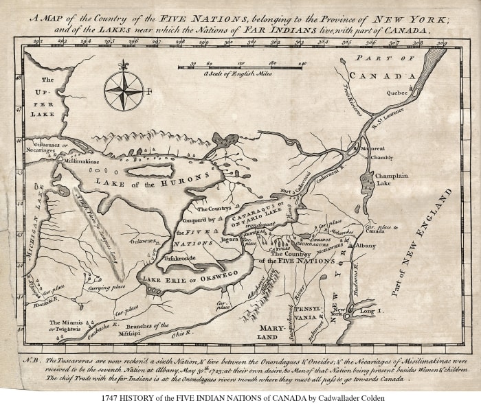 The image above shows the Native America nations within the great lakes region around Buffalo.