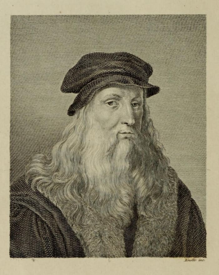 Portrait in the third page of Carlo de Blasis Book "Studi intorno all'arte e al genio di Leonardo da Vinci" published in 1872