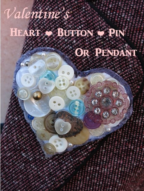 DIY Jewelry Craft: How to Make a Heart-Shaped Button Pin, Brooch, or ...